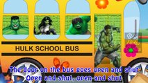 Kids Songs Super Hero Wheels on the Bus Nursery Rhymes Hulk