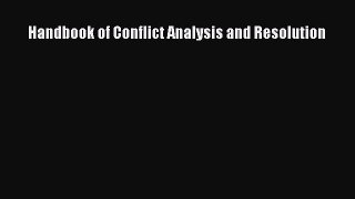 Download Handbook of Conflict Analysis and Resolution PDF Free