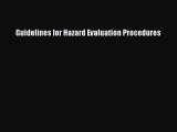Download Guidelines for Hazard Evaluation Procedures Ebook Online