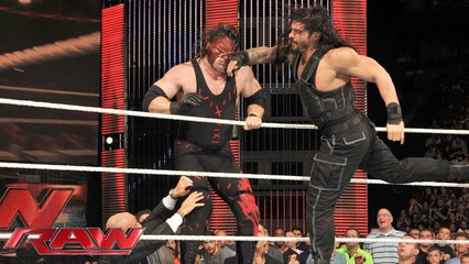Roman Reigns sparks massive brawl with Kane- Raw, July 7, 2016