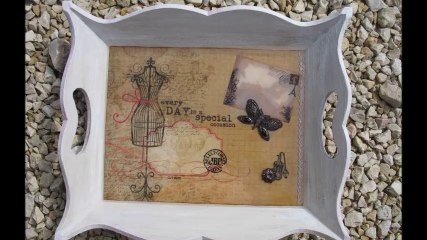 [ART-HOBBY]- Tuto - Plateau vintage avec résine cristal