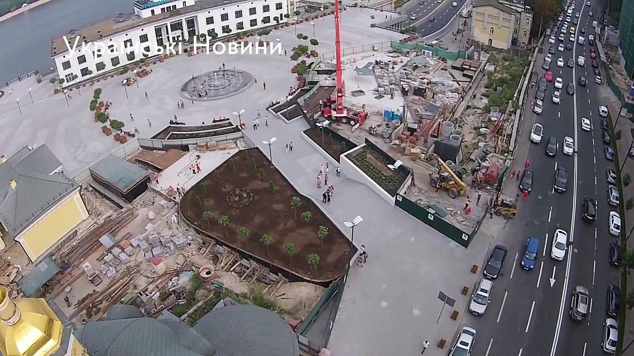 Почтовая площадь после реконструкции с высоты птичьего полета