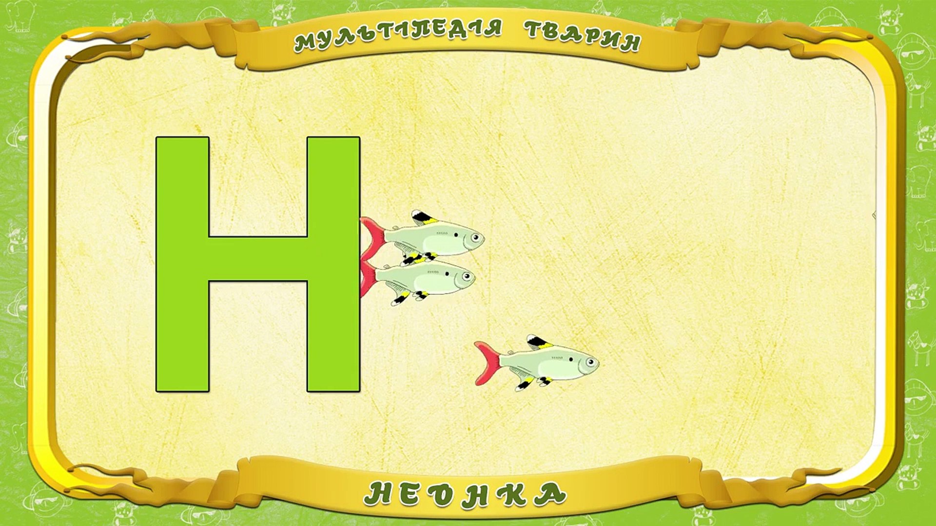⁣Мультіпедія тварин. Літера Н Неонка