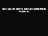 Download Radar Systems Analysis and Design Using MATLAB Third Edition  EBook