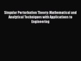 Read Singular Perturbation Theory: Mathematical and Analytical Techniques with Applications