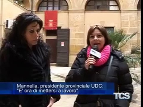 Mannella presidente provinciale UDC l' ora di mettersi a lavoro