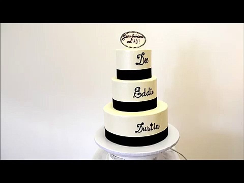 40th Birthday Cake - Birthday cake Ideas - 3 tier cakes