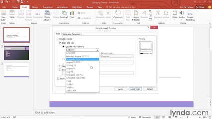 Powerpoint 2016 Training_Tutorial 03 05 Adding a header and footer