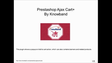 Prestashop Ajax Cart+ By Knowband