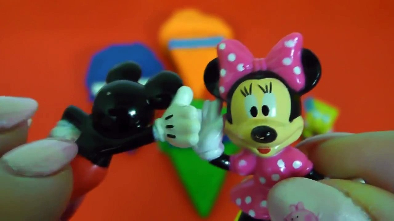 Play-Doh Ice Cream Cone Surprise Eggs Mickey Mouse Peppa Pig Disney