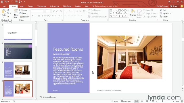 Powerpoint 2016 Training_Tutorial 05 01 Adding pictures and clip art