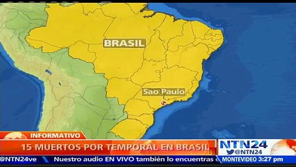 Download Video: Al menos 15 muertos y varios heridos tras fuerte temporal de lluvia en Sao Paulo, Bras