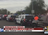 Bank robbery suspect kills self in Mesa