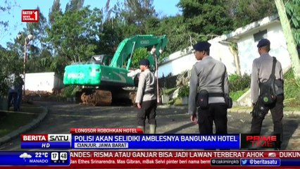 Kepolisian Segera Selidiki Penyebab Hotel di Cipanas Roboh