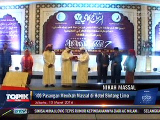 100 Pasangan Menikah Massal di Hotel Bintang Lima