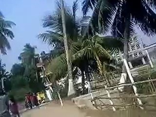 Newly married couple walking towards a silent place for romancing with each other