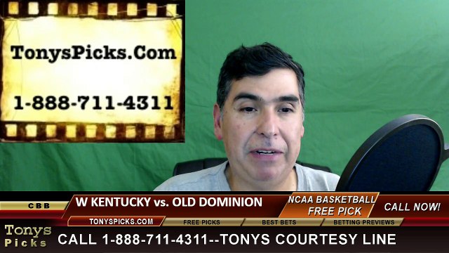 College Basketball Free Pick Old Dominion Monarchs vs. Western Kentucky Prediction Odds Preview 3-11-2016