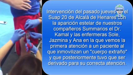 Cuerpo Extraño en muslo Agosto 2015 Alcalá de Henares Summa 112