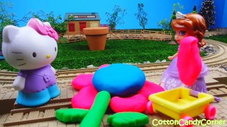 Giant Play Doh Surprise Egg Flowers Sofia The First Frozen Hello Kitty Lalaloopsy Surprise Toys