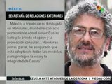 México solicita oficialmente a Honduras regreso de Castro a su país