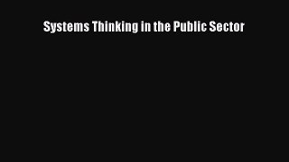 [PDF] Systems Thinking in the Public Sector [Read] Online