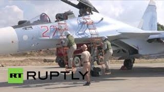 Syria- New Sukhoi Su-35S jets perform sorties from Hmeymim airbase