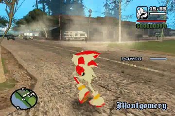 GTA San Andreas-Playing as Shadow the Hedgehog