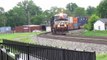 NS Trains Side by Side in Fostoria Ohio!