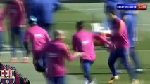 Mascherano attack on Neymar and Luis Suarez on FC Barcelona Training 11_03_2016