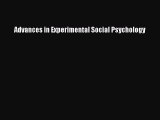 [PDF] Advances in Experimental Social Psychology [Read] Full Ebook