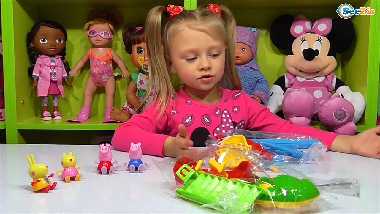 ✔ Свинка Пеппа на детской площадке. Ярослава и набор игрушек. Видео для детей. Tiki Taki Cook ✔