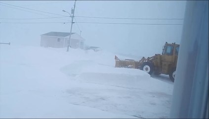 Massive Snow Plow Clears The Roads