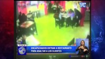 Imágenes de un robo dentro de un restaurante en el norte de Quito