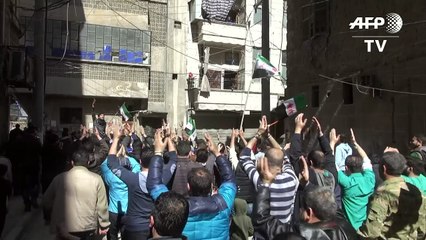 Aleppo residents use truce to protest against regime