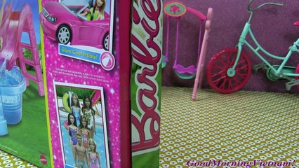 Hồ Bơi Mới Sang Trọng Của Barbie Và Ken 2016 (Chị Bí Đỏ) Barbies New Glam Pool With Palm v