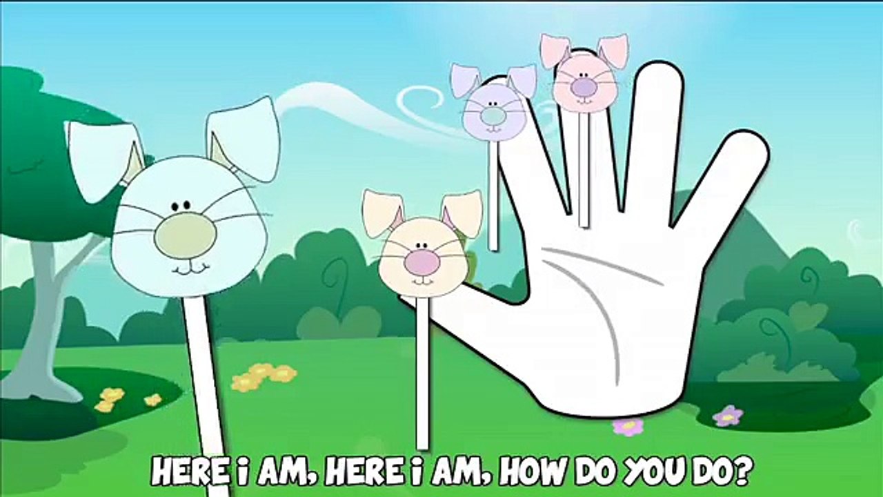 Easter Bunny Rabbit Finger Family Animation Nursery Rhyme Song with Surprise Eggs For Kids