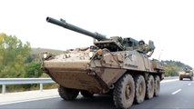 United States Army Strykers Drive Through Hungary