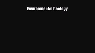 Read Environmental Geology Ebook Free