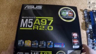 Unboxing ASUS M5A97 R2.0 SocketAM3 (Installing CPU AMD FX 8150 Black Edition) & UEFI