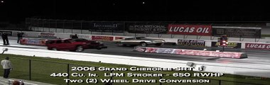 Fastest NA SRT 8 Jeep Cherokee vs Big Block Camaro Wheelstand Drag Race Video Road Test TV