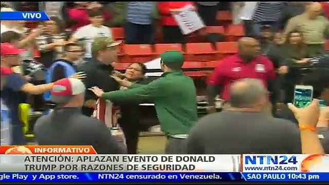 ¡A los golpes! Postergan evento político de Trump tras enfrentamientos entre detractores y partidarios en Chicago