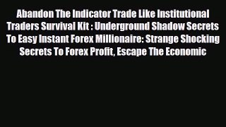 Read ‪Abandon The Indicator Trade Like Institutional Traders Survival Kit : Underground Shadow