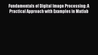 Download Fundamentals of Digital Image Processing: A Practical Approach with Examples in Matlab