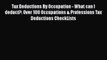 [PDF] Tax Deductions By Occupation - What can I deduct?: Over 100 Occupations & Professions