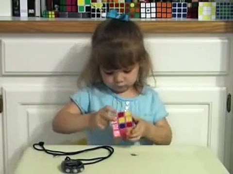 3 year old solves Rubiks Cube, Emily Gittemeier