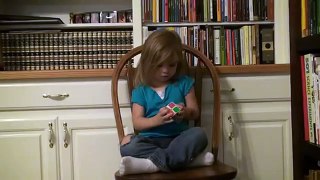 3 Year Old Solves Rubiks Cube 2x2 in 15 seconds, Emily Gittemeier