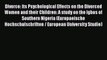 [Download] Divorce: Its Psychological Effects on the Divorced Women and their Children: A study