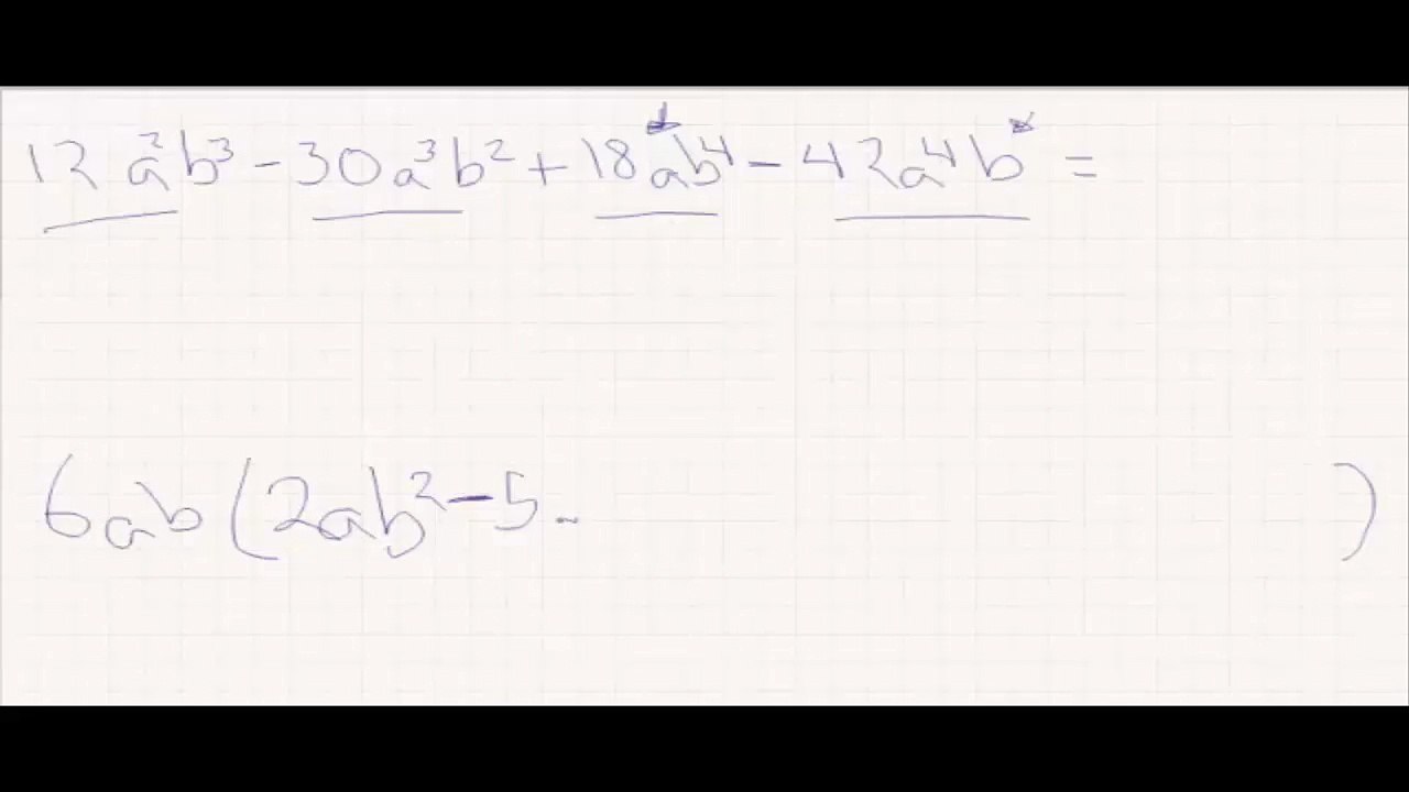 Factorización factor común ejemplo 4