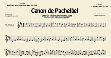 Canon de Pachelbel en D Partitura de Flauta Travesera, flauta dulce y de pico