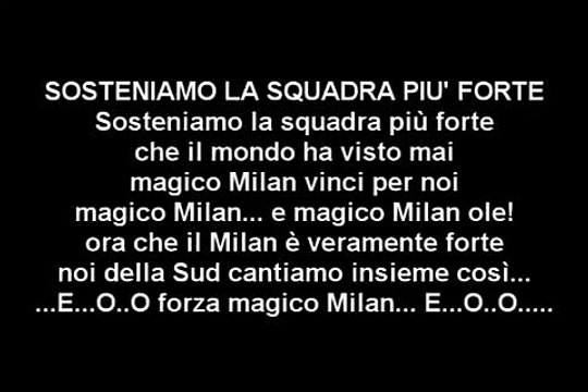 Roma Milan 0 0 AC MILAN Campione D ITALIA 2010/2011 I CORI CURVA SUD
